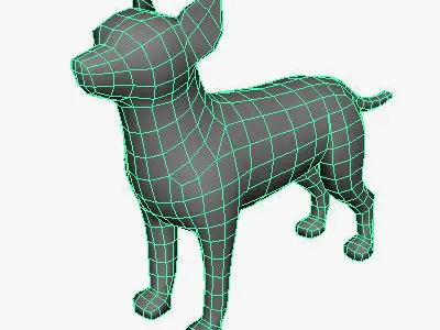 Low Poly Chihuahua Low-poly 3D model