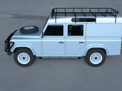Land Rover Defender 110 Utility Station Wagon HDRI 3D model