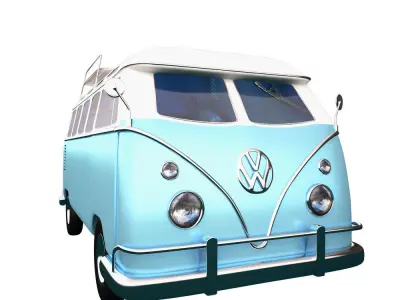 vw combi  Low-poly 3D model