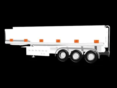 Oil Tanker Low-poly 3D model