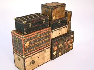 Louis Vuitton Vintage Trunks 3D model