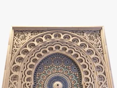 Moroccan Fountain With Mosaic Tiles 3D model