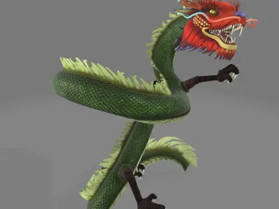 asian dragon 3D model purchase