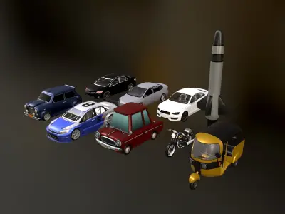 Fire Wheels Set 3D model