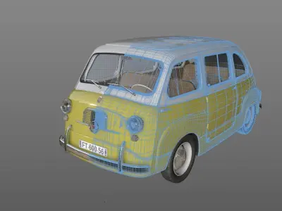 FIAT 600 MULTIPLA 1956 3D model