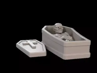 Sleeping Zombie Coffin 3D print model