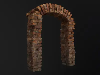 Old Brick Arch Low-poly 3D model