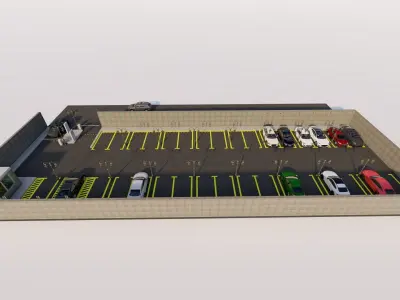 Parking-Parking Lot 3D model 12