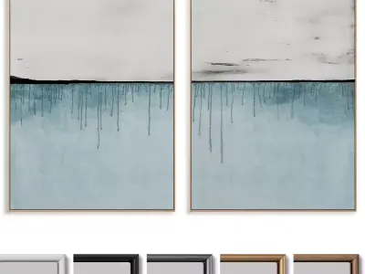 Abstract Painting Frame set 3D model 41