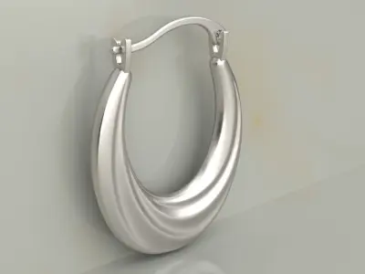 Earrings in lock  01 3D print model