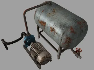 Pump station pack Free low-poly 3D model