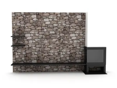 3D 3d modern tv stand 04 Low-poly 3D model