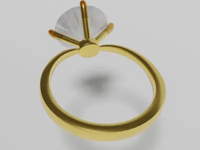 Diomand Ring Free low-poly 3D model