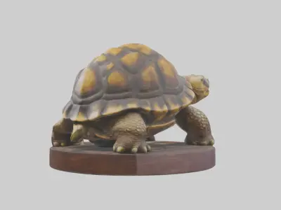 Giant Tortoise statue model Low-poly 3D model