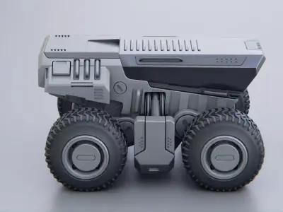 CYBER TRUCK X-500 Rigged 3D model