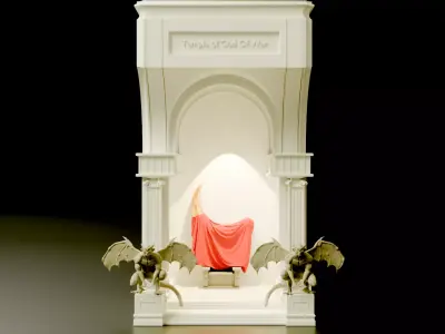 Greek God of War Shrine Wall Lamp Printable Sculptural Light 3D print model