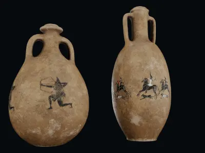 Amphoras Low-poly 3D model