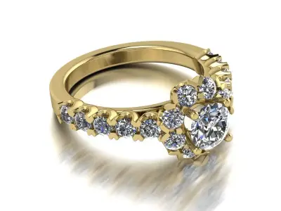 Jewelry Ring Gold 3D print model 32