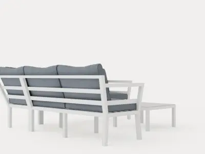 Gothenburg sofa set Low-poly 3D model