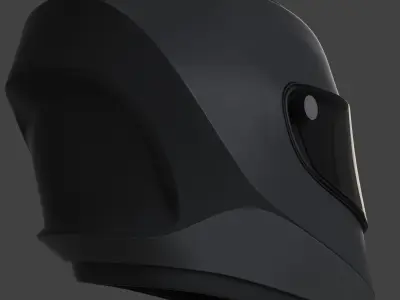 Full Face Biker Helmet 3D model