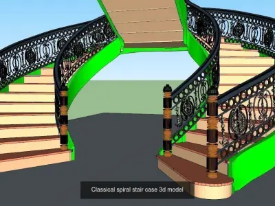 3 Classical Staircase 3d models 3D Model Collection