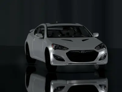 Hyundai Genesis - photorealistic car Low-poly 3D model