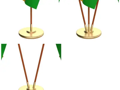 Sao Tome And Principe Flag Pack 3D model