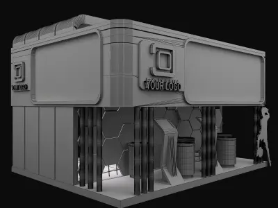 Booth Exhibition Stand a101 3D model