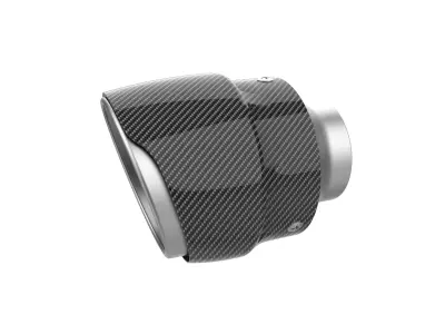 Exhaust Muffler Tip with Carbon Cover 3D print model