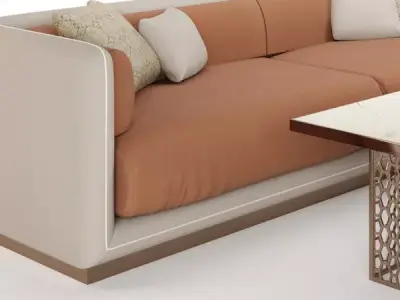 3D Luxury Sofa Model 3D model