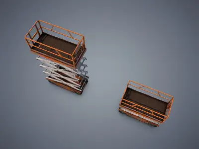 Scissor lift Low-poly 3D model