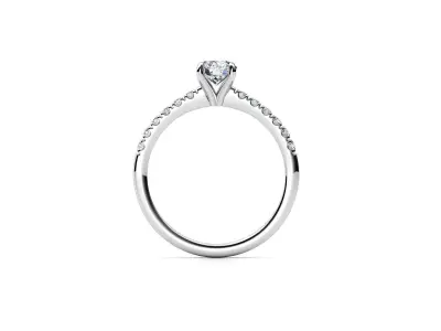 ZDR037 solitaire diamond engagement ring gold 3D print model