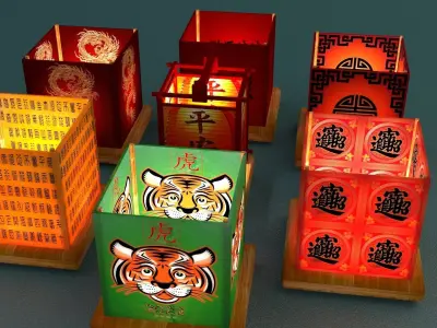 Chinese water lantern  3D model