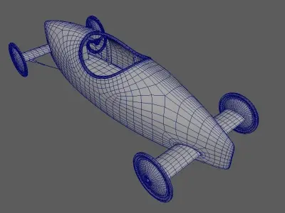 The Red Baron Soapbox Derby Car 3D model