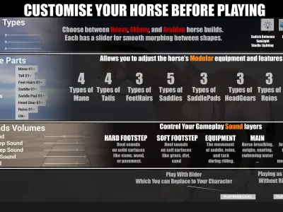 Horse Configurator PLUG AND PLAY Low-poly 3D model