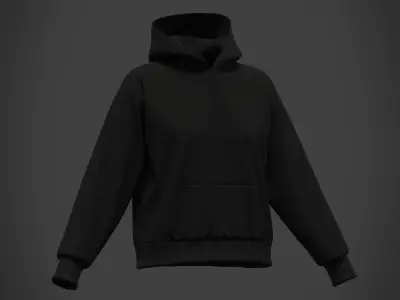 Female hoodie 3D model