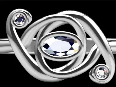 Ring for women Galaxy Free 3D print model