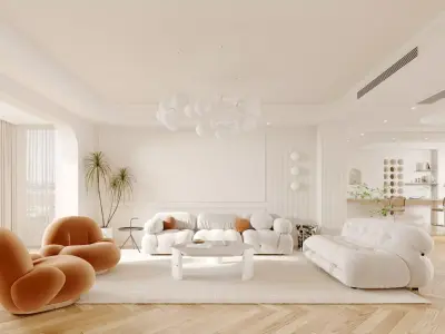 Living room 3D model 52