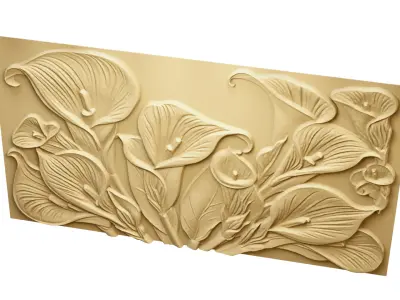3D CNC Wall Panels Modern Wall Decor Model 02 3D model