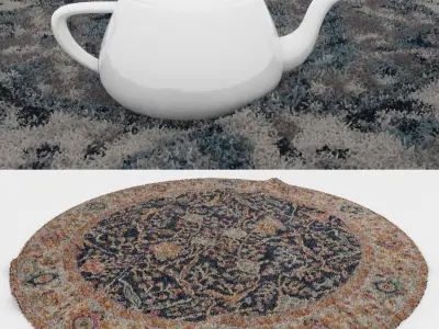 Round Rug Set 191 3D model
