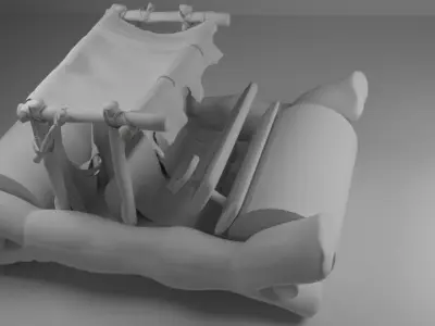 Flinstone model Prop 3D model