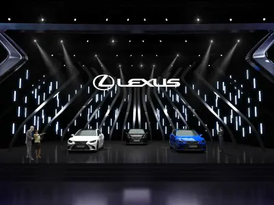 Lexus launch stage  booth  3D model