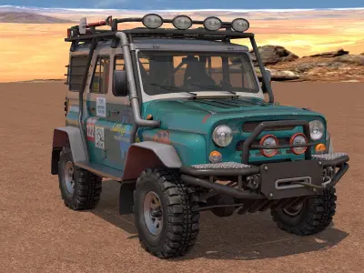UAZ 31514 Off-Road Low-poly 3D model