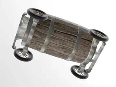 Soapbox barrel racing car 3D model