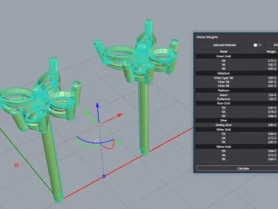 Earrings Graff Classic Butterfly Diamond Stud 3D print model