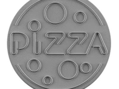 Pizza Neon Sign 3D model