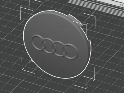 Audi Wheel Cap 3D print model