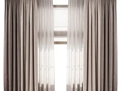 Curtain with Roman 52 3D model