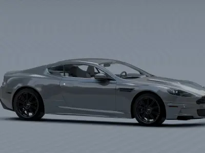 Aston Martin DB9 Low-poly 3D model