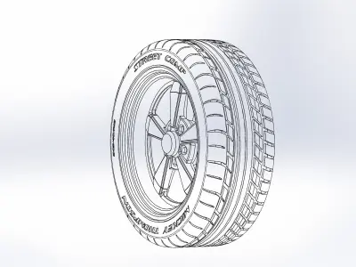 Custom wheels Am Racing VF542 Eliminator 18inch for scale model 3D print model